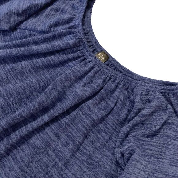 WinWin Off-Shoulder Tunic Top Medium Women Blue Lace Sleeve BOHO Hippie Boho - Picture 6 of 12